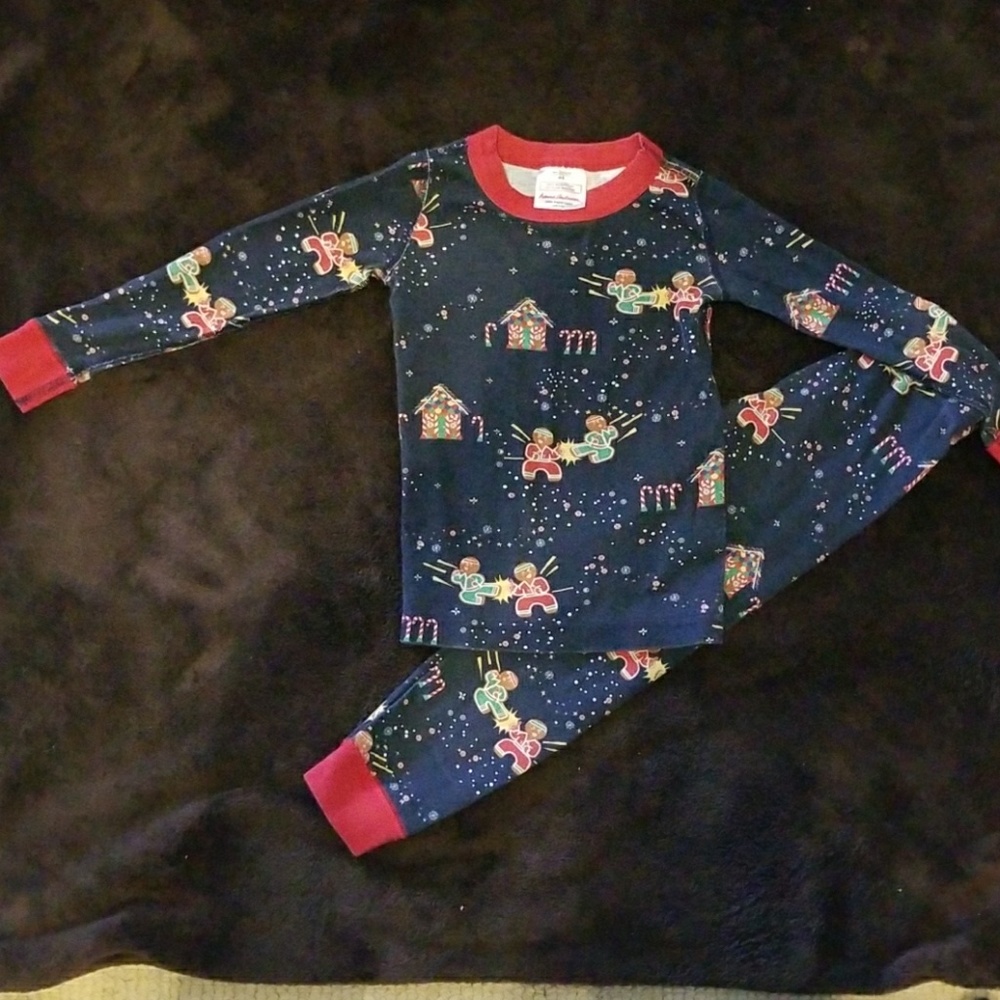 GUC 4T Hanna Andersson Gingerbread Ninja Pjs